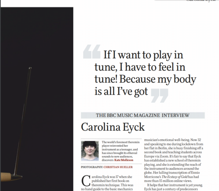 Carolina Eyck - theremin bbc